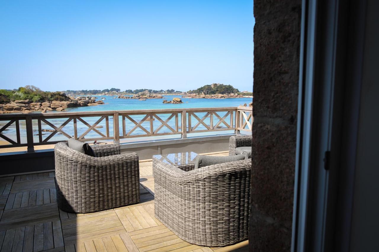 פרוס-גירק Logis Hotel Saint Guirec Et De La Plage מראה חיצוני תמונה