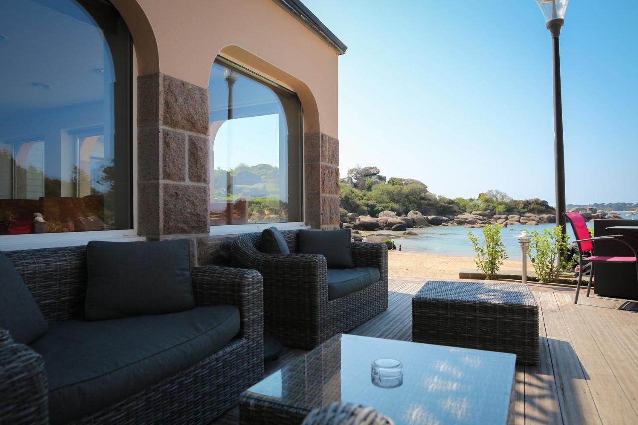 פרוס-גירק Logis Hotel Saint Guirec Et De La Plage מראה חיצוני תמונה