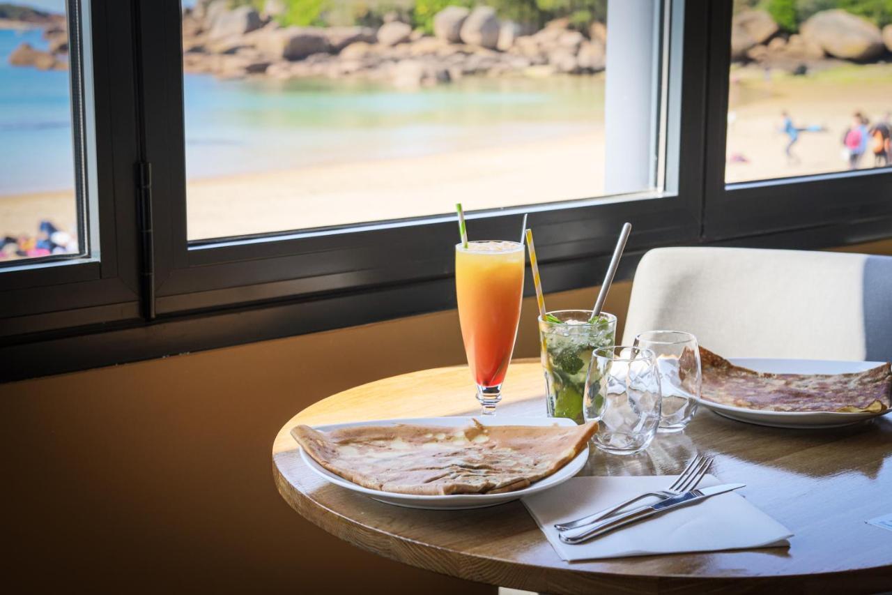 פרוס-גירק Logis Hotel Saint Guirec Et De La Plage מראה חיצוני תמונה