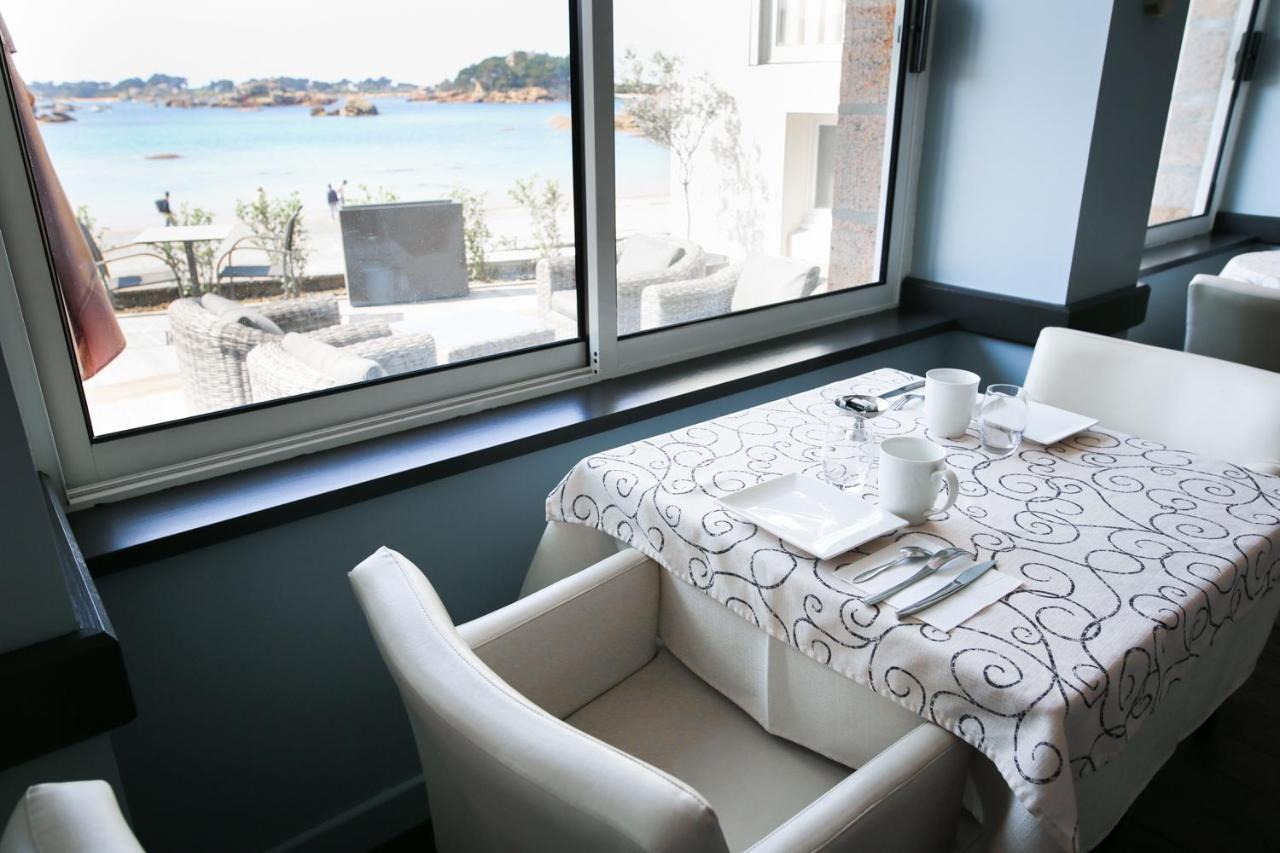 פרוס-גירק Logis Hotel Saint Guirec Et De La Plage מראה חיצוני תמונה
