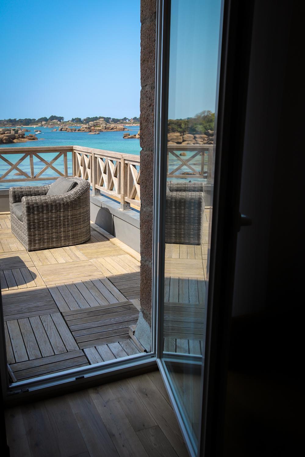פרוס-גירק Logis Hotel Saint Guirec Et De La Plage מראה חיצוני תמונה
